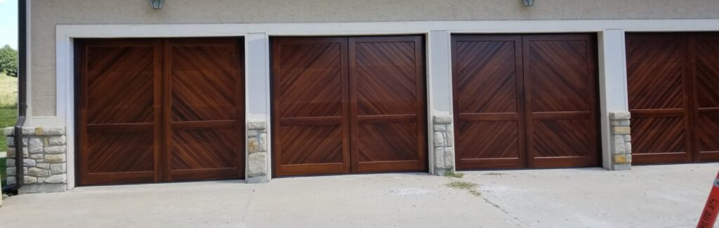 Modern custom wood garage door